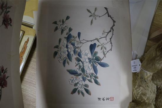 A folio of Chinese and Japanese woodblock prints and other prints, c.1950s and later